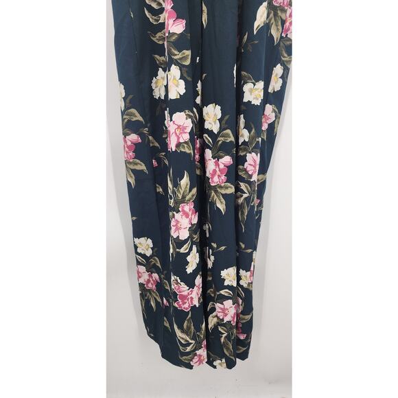 New NWT Volcom Haute Tropic Wide Leg Floral Jumpsuit Size Medium - Picture 8 of 12